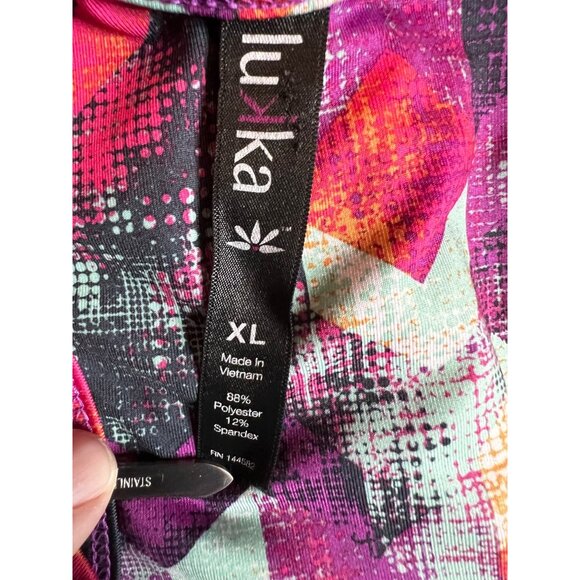 Lukka XL Athletic racer back gym Tank Top Chevron print Workouts Y2K - Picture 7 of 10